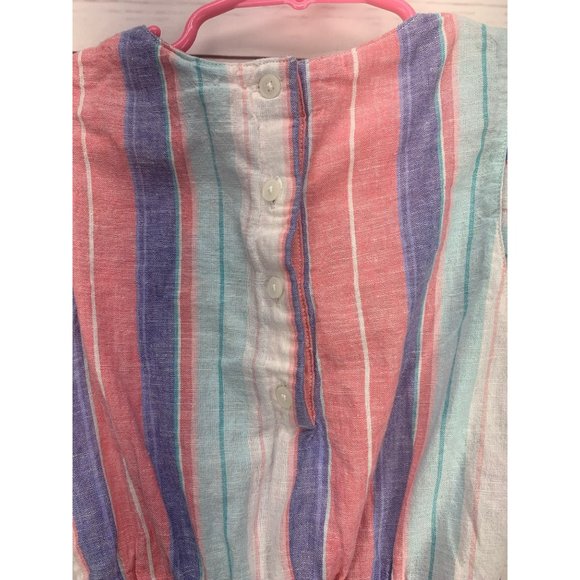 Carter’s Linen Striped size 6 short sleeve‎ tie waist Dress - Picture 4 of 8
